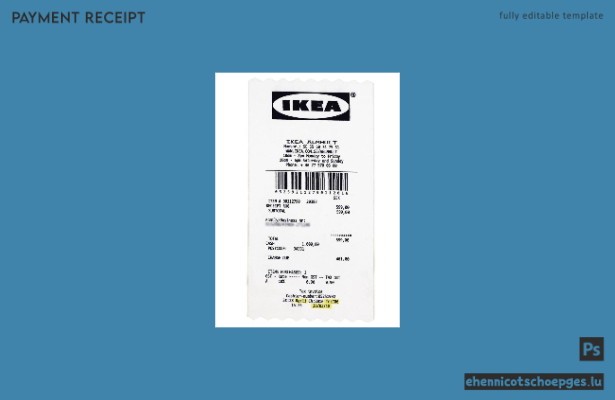 Beispiel für einen Zahlungsscheck von Ikea (Global Company) – Vorschau